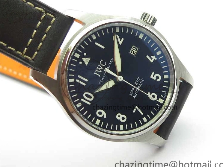 MIROTIME 0203 MARK XVIII Le Petit Prince IW327004 SS FKF 1:1 Best Edition Blue Dial On Brown Leather Strap Trendsetting 7117